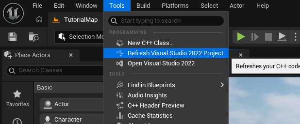 Refresh Visual Studio Project 실행