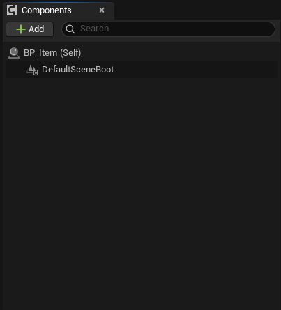 블루프린트 에디터의 Components 패널